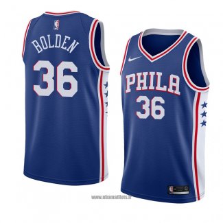 Maillot Philadelphia 76ers Jonah Bolden No 36 Icon 2018 Bleu