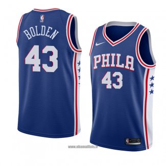 Maillot Philadelphia 76ers Jonah Bolden No 43 Icon 2017-18 Bleu