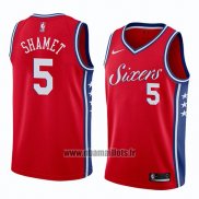 Maillot Philadelphia 76ers Landry Shamet No 5 Statement 2018 Rouge