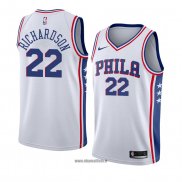 Maillot Philadelphia 76ers Malachi Richardson No 22 Association 2018 Blanc