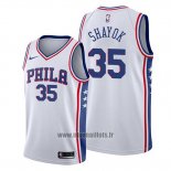 Maillot Philadelphia 76ers Marial Shayok No 35 Association Blanc