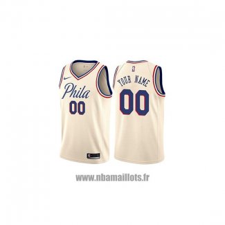 Maillot Philadelphia 76ers Personnalise Ville 2018 Crema