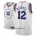 Maillot Philadelphia 76ers T.j. Mcconnell No 12 Earned 2018-19 Gris