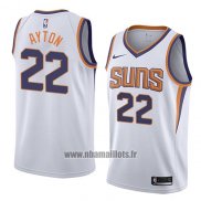 Maillot Phoenix Suns Deandre Ayton No 22 Association 2017-18 Blanc