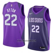 Maillot Phoenix Suns Deandre Ayton No 22 Ville 2017-18 Volet