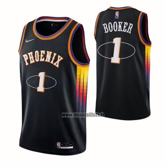 Maillot Phoenix Suns Devin Booker NO 1 75th Anniversary 2022 Noir