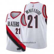 Maillot Portland Trail Blazers Hassan Whiteside No 21 Association Blanc