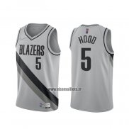 Maillot Portland Trail Blazers Rodney Hood No 5 Earned 2020-21 Gris