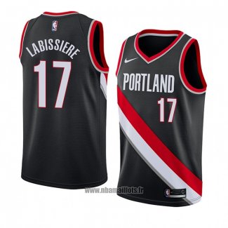 Maillot Portland Trail Blazers Skal Labissiere No 17 Icon 2018 Noir