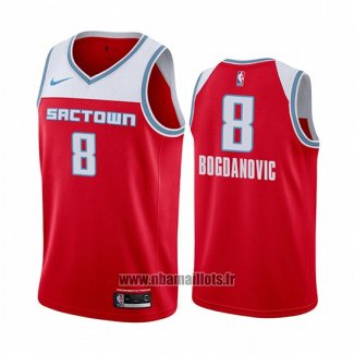 Maillot Sacramento Kings Bogdan Bogdanovic No 8 Ville Rouge