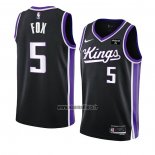 Maillot Sacramento Kings De'aaron Fox NO 5 Icon 2023-24 Noir