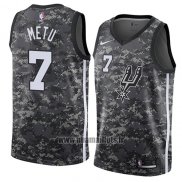 Maillot San Antonio Spurs Chimezie Metu No 7 Ville 2018 Gris