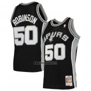 Maillot San Antonio Spurs David Robinson NO 50 Mitchell & Ness 1998-99 Noir