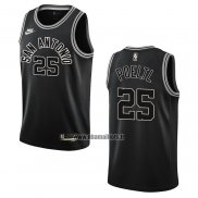 Maillot San Antonio Spurs Jakob Poeltl NO 25 Classic 2022-23 Noir