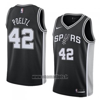 Maillot San Antonio Spurs Jakob Poeltl No 42 Icon 2018 Noir