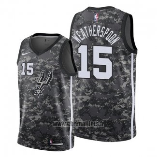 Maillot San Antonio Spurs Quinndary Weatherspoon No 15 Ville 2019-20 Camuflaje