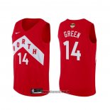 Maillot Tornto Raptors Danny Green NO 14 Earned Rouge