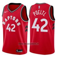 Maillot Tornto Raptors Jakob Poeltl No 42 Icon 2017-18 Rouge