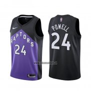 Maillot Tornto Raptors Norman Powell No 24 Earned 2020-21 Noir Volet