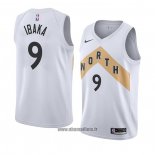 Maillot Tornto Raptors Serge Ibaka No 9 Ville 2018 Blanc