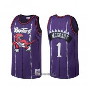 Maillot Tornto Raptors Tracy Mcgrady NO 1 Hardwood Classics Volet