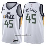 Maillot Utah Jazz Donovan Mitchell No 45 Association 2017-18 Noir