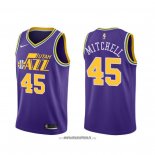 Maillot Utah Jazz Donovan Mitchell No 45 Classic 2018-19 Volet