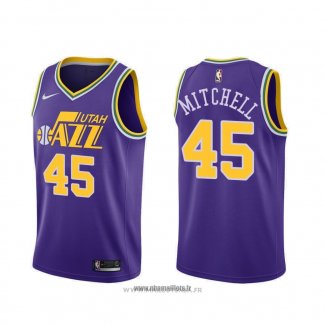 Maillot Utah Jazz Donovan Mitchell No 45 Classic 2018-19 Volet