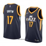 Maillot Utah Jazz Eric Griffin No 17 Icon 2018 Bleu