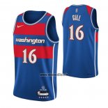 Maillot Washington Wizards Anthony Gill NO 16 Ville 2021-22 Bleu