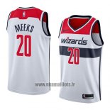 Maillot Washington Wizards Jodie Meeks No 20 Association 2018 Blanc