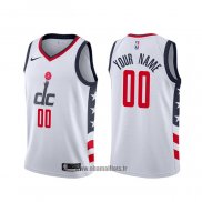 Maillot Washington Wizards Personnalise Ville Blanc2