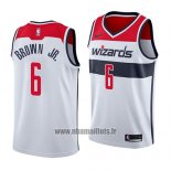 Maillot Washington Wizards Troy Brown No 6 Association 2018 Blanc