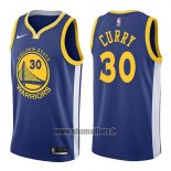 Nike Maillot Golden State Warriors Stephen Curry No 30 2017-18 Bleu