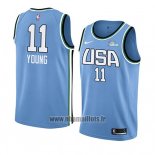 Maillot 2019 Rising Star Trae Young No 11 World Bleu