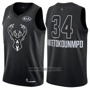 Maillot All Star 2018 Milwaukee Bucks Giannis Antetokounmpo No 34 Noir