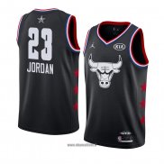Maillot All Star 2019 Chicago Bulls Michael Jordan No 23 Noir