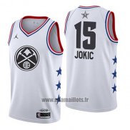 Maillot All Star 2019 Denver Nuggets Nikola Jokic No 15 Blanc