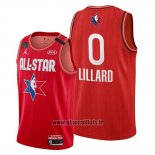 Maillot All Star 2020 Portland Trail Blazers Damian Lillard No 0 Rouge