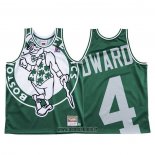 Maillot Boston Celtics Carsen Edward NO 4 Mitchell & Ness Big Face Vert