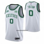Maillot Boston Celtics Jayson Tatum NO 0 75th Anniversary Blanc