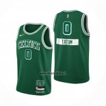 Maillot Boston Celtics Jayson Tatum NO 0 Ville 2021-22 Vert