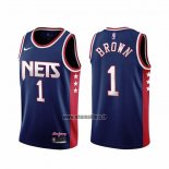 Maillot Brooklyn Nets Bruce Brown NO 1 Ville 2021-22 Bleu