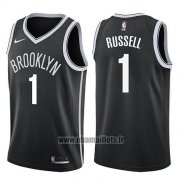 Maillot Brooklyn Nets D'angelo Russell No 1 Icon 2017-18 Noir