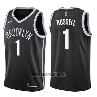 Maillot Brooklyn Nets D'angelo Russell No 1 Icon 2017-18 Noir