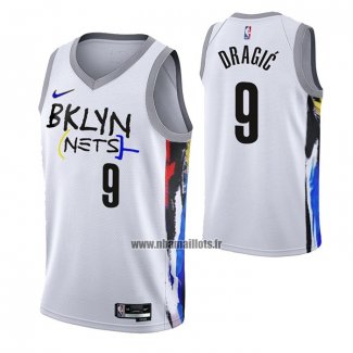 Maillot Brooklyn Nets Goran Dragic NO 9 Ville 2022-23 Blanc