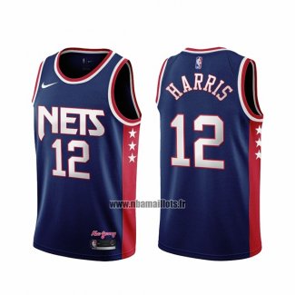 Maillot Brooklyn Nets Joe Harris NO 12 Ville 2021-22 Bleu