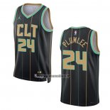 Maillot Charlotte Hornets Mason Plumlee NO 24 Ville 2022-23 Noir