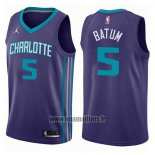 Maillot Charlotte Hornets Nicolas Batum No 5 Statement 2017-18 Volet