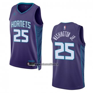 Maillot Charlotte Hornets P.j. Washington JR. NO 25 Statement 2022-23 Volet